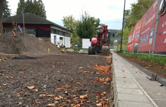 Fortschritt der Baumaßnahme in der Ernst-Schwickerath-Allee